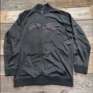 Sean John black zip up track jacket